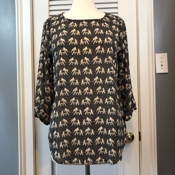 Pixley Tops - Pixley Ellie Blouse Elephant Print Top Medium